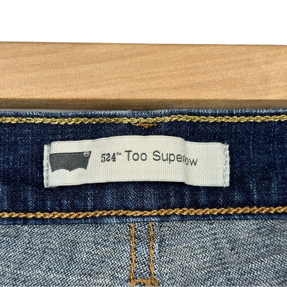 Levi’s 524 Y2K Too Superlow Bootcut Flare Rare Dark Wash Vintage Low Rise Jeans - Picture 10 of 13